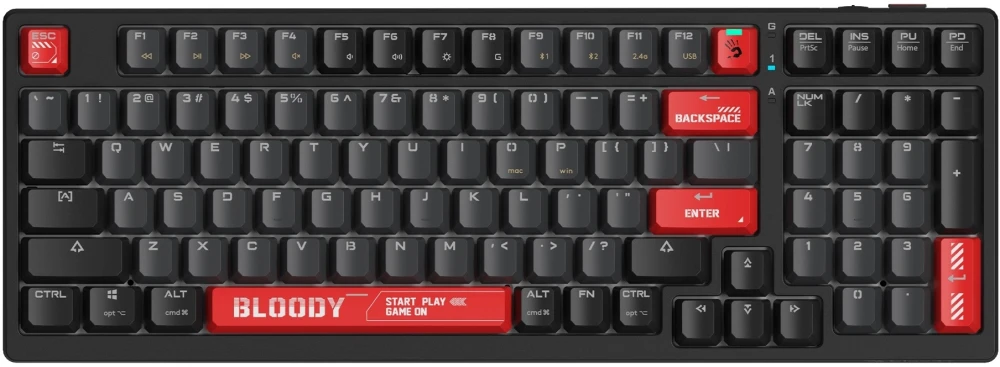 Клавиатура A4tech Bloody S98 Sports Navy Red BLMS Plus