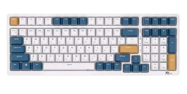 Беспроводная механическая игровая клавиатура Royal Kludge RK98, RGB, Klein Blue