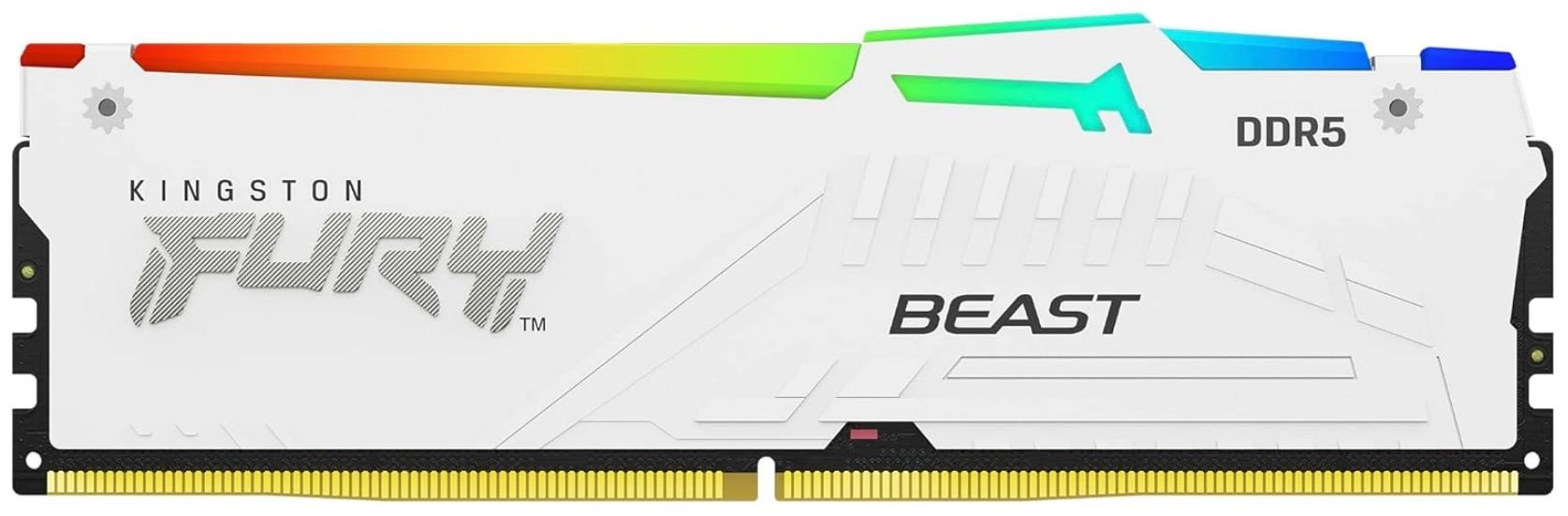 Модуль памяти DDR5 16GB Kingston Fury Beast White 6000 RGB CL36 KF560C36BWE2A-16