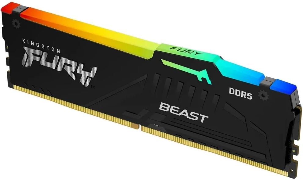 Модуль памяти DDR5 16GB Kingston Fury Beast 6000 RGB CL30 KF560C30BBEA-16