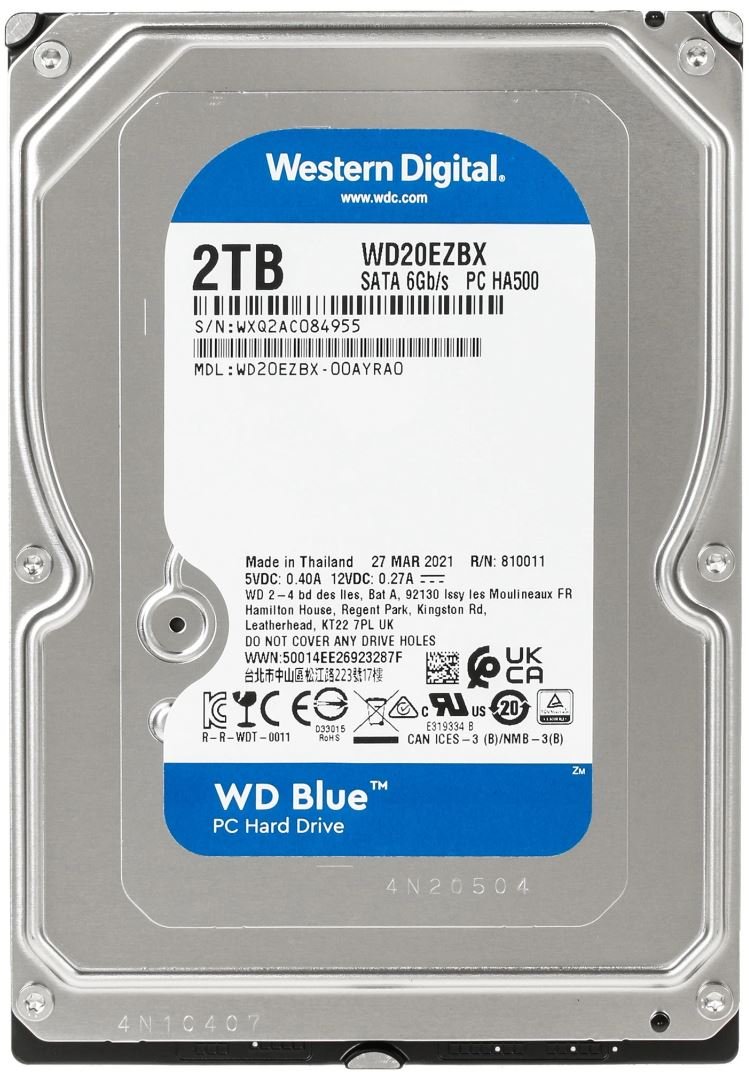 Б/у Жесткий диск 3.5 Sata 2TB WD Blue WD20EZBX