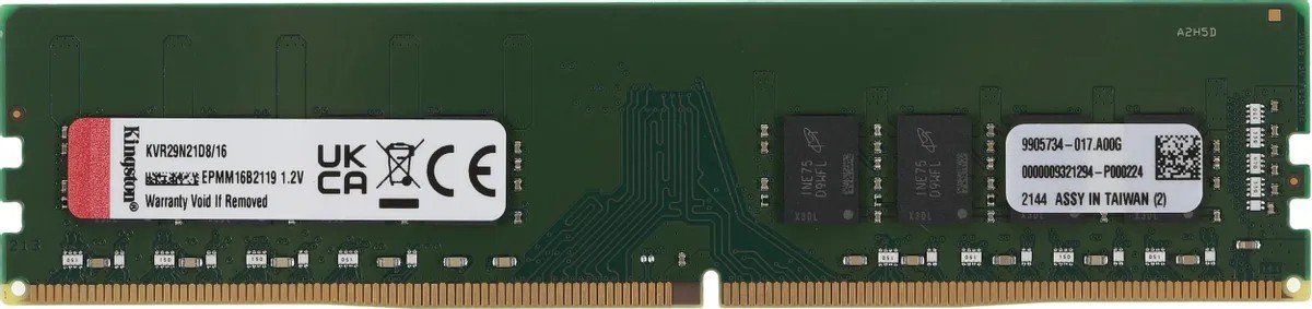 Модуль памяти DDR4 16GB Kingston ValueRAM 2933MHz CL21 (KVR29N21D8/16)