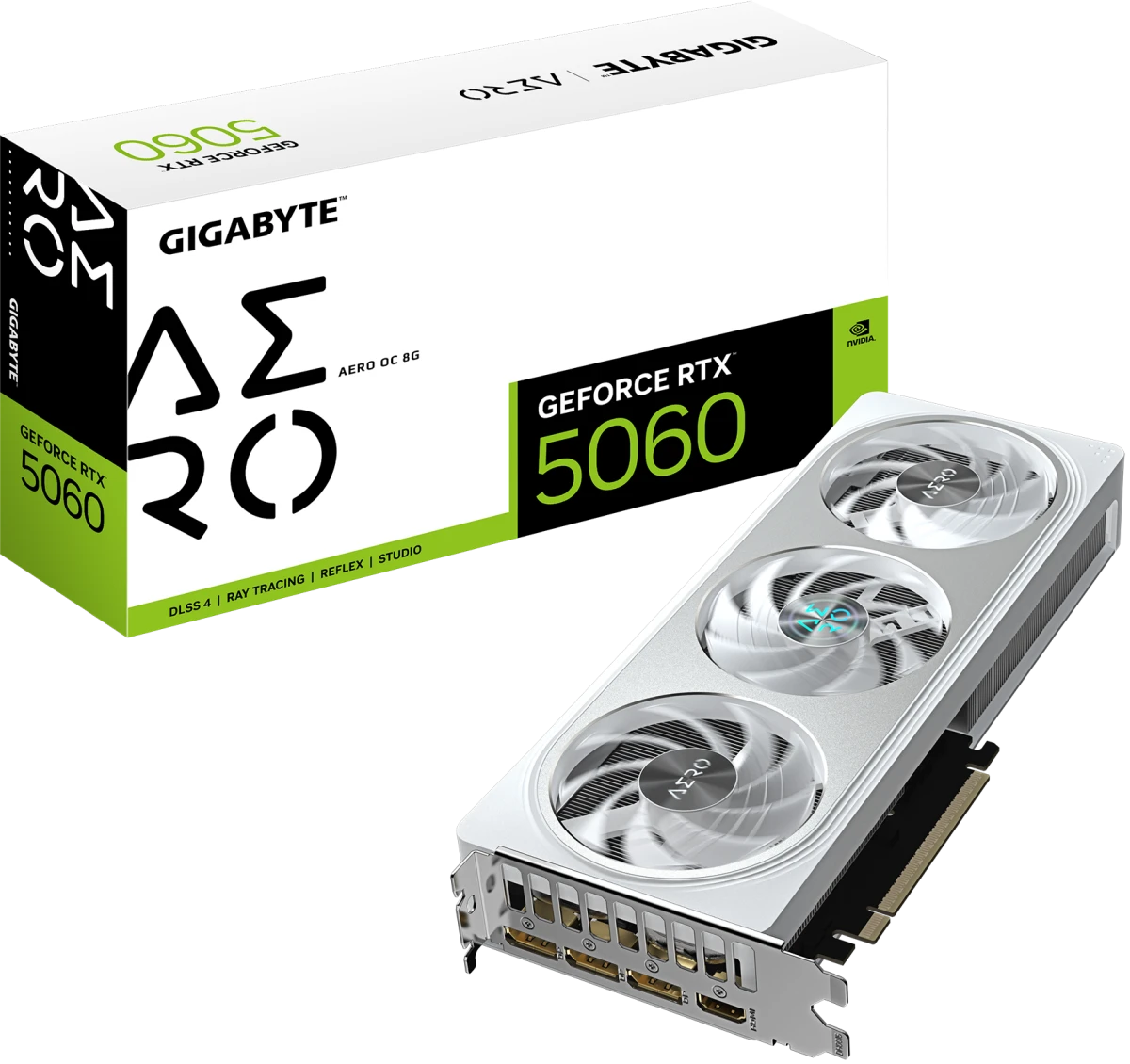 Видеокарта GeForce RTX 5060 8Gb Gigabyte GV-N5060AERO OC-8GD