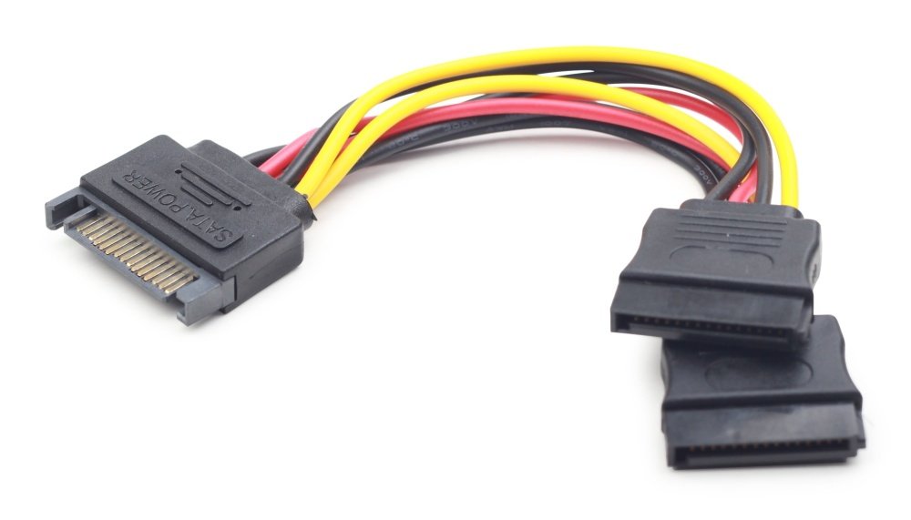 Переходник Питания x2 Sata-15pin Cablexpert CC-SATAM2F-01 15см