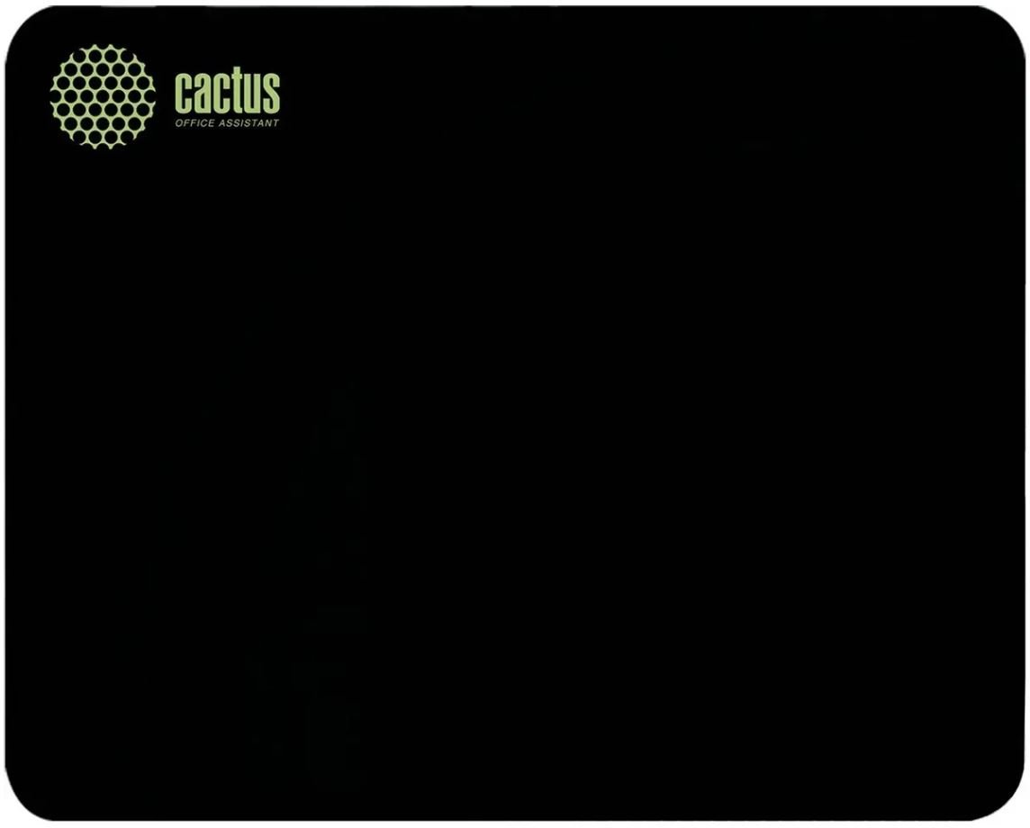 Коврик для мыши Cactus Black, 300×250×2мм, чёрный