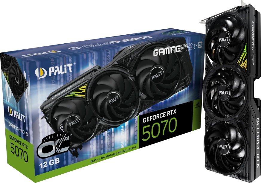Видеокарта GeForce RTX 5070 12Gb Palit GamingPro-S OC NE75070T19K9-GB2050U