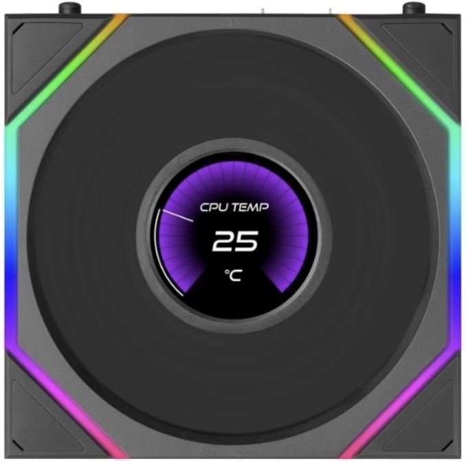 Вентилятор для корпуса 120MM Lian Li UNI FAN TL LCD FLEX 120 ARGB PWM, чёрный