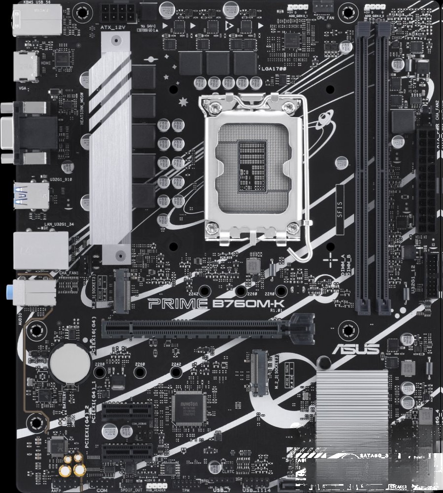 Материнская плата 1700 Asus B760M-K Prime DDR5