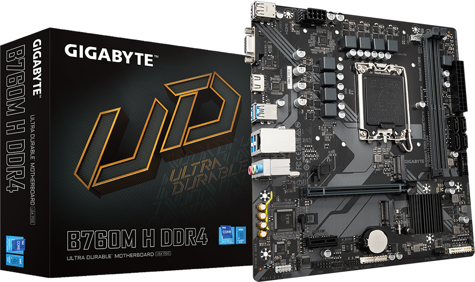 Материнская плата 1700 Gigabyte B760M H DDR4