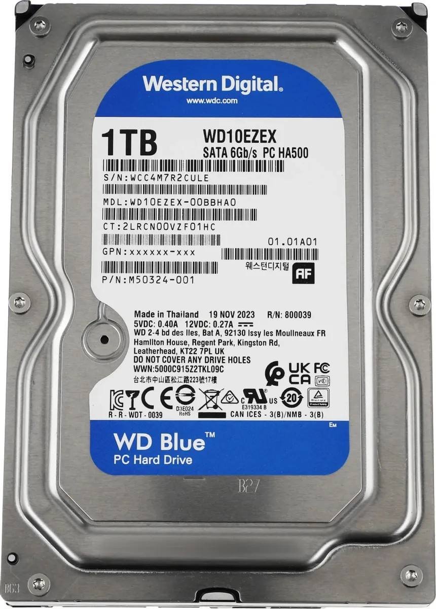 Б/у Жесткий диск 3.5 Sata 1TB WD Blue WD10EZEX