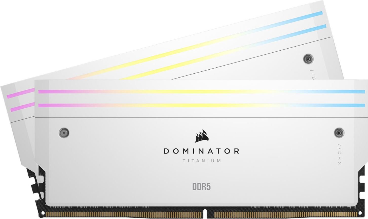 Модуль памяти DDR5 64GB (2x32GB) Corsair Dominator Titanium White RGB XMP 6000MHz CL30