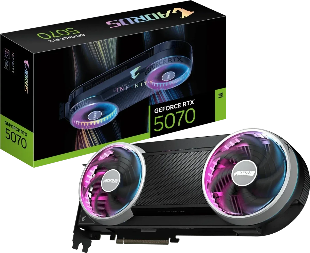 Видеокарта GeForce RTX 5070 12Gb Gigabyte GV-N5070AORUS IF-12GD