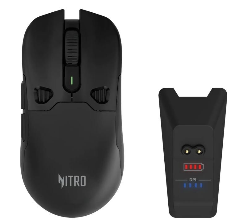 Игровая беспроводная мышь Acer Nitro OMR404, RGB, чёрный