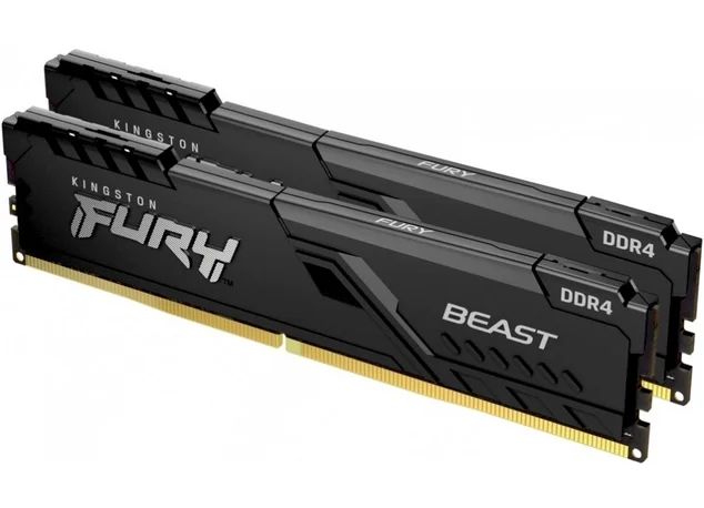 Модуль памяти DDR4 16GB (8GBx2) Kingston FURY Beast Black 3200 [KF432C16BBK2/16-SP]
