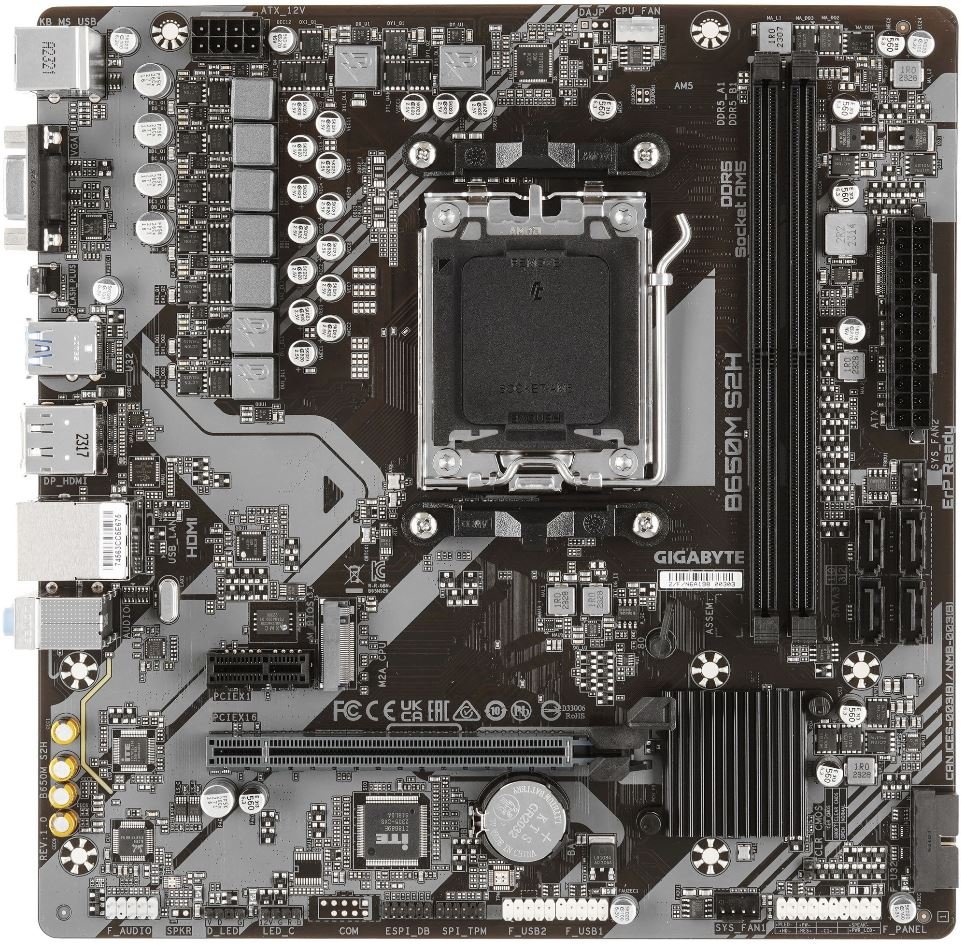 Б/у Материнская плата AM5 GIGABYTE B650M S2H (mATX, 2xDDR5)