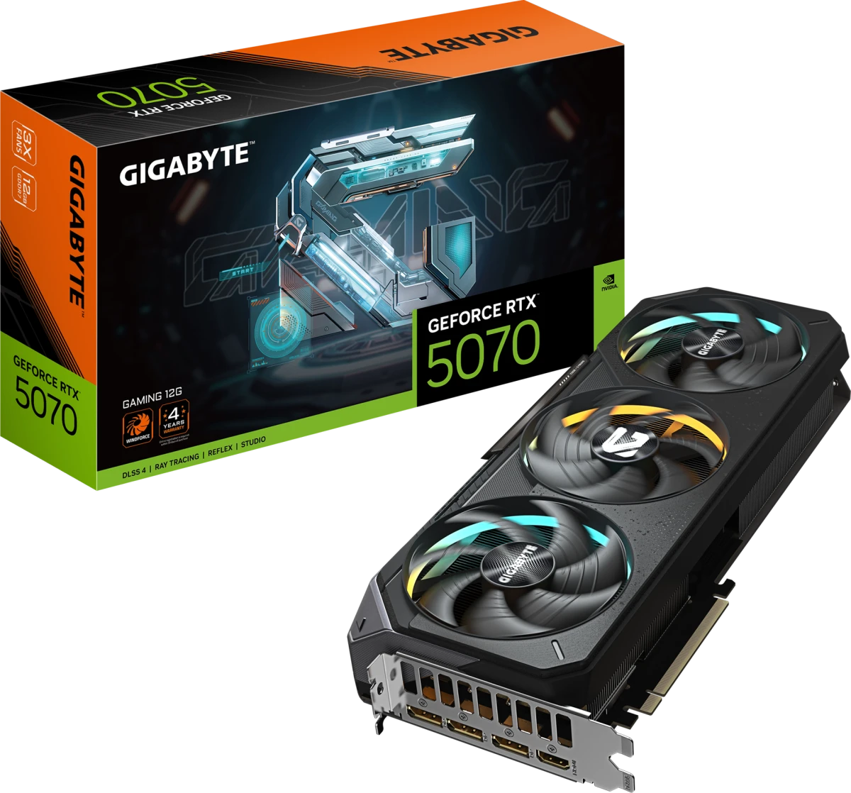 Видеокарта GeForce RTX 5070 12Gb Gigabyte GV-N5070GAMING-12GD di