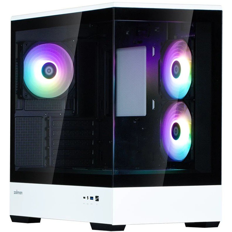 Корпус Zalman P30 BW, mATX, ARGB, USB3.2 Type-A + USB3.2 Type-C