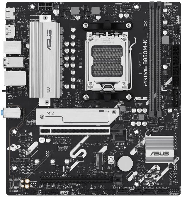 Материнская плата AM5 ASUS PRIME B850M-K (mATX, 2xDDR5)
