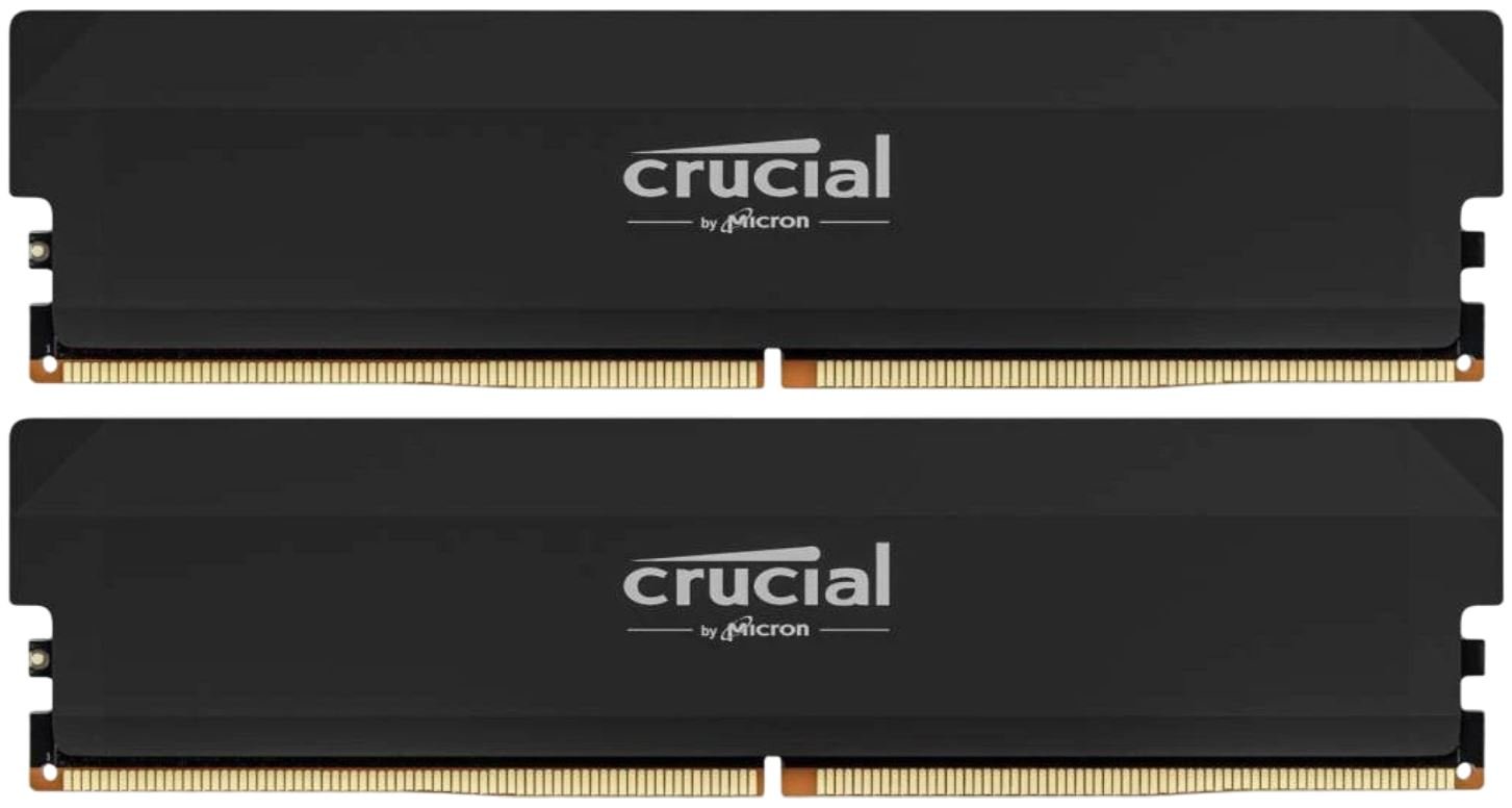 Модуль памяти DDR5 64GB (32GBx2) Crucial 6400 CL40 CP2K32G64C40U5B черная