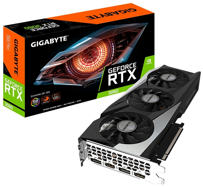 Видеокарта GeForce RTX 3060 12Gb Gigabyte GV-N3060GAMING OC-12GD 2.0