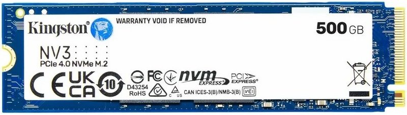Твердотельный накопитель M.2 NVMe Kingston NV3 500GB (SNV3S/500G)