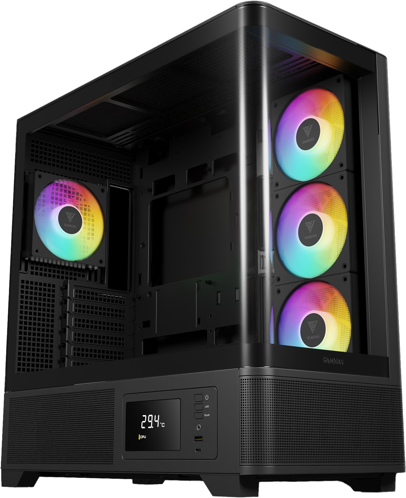 Корпус Gamdias Atlas P2 CG Black (16333-629C3-30000-G)