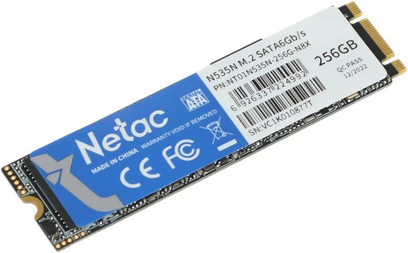 Жесткий диск SSD 256GB M2 SATA3 Netac N535N NT01N535N-256G-N8X