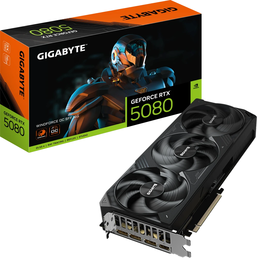 Видеокарта GeForce RTX 5080 16Gb Gigabyte GV-N5080WF3OC-16GD