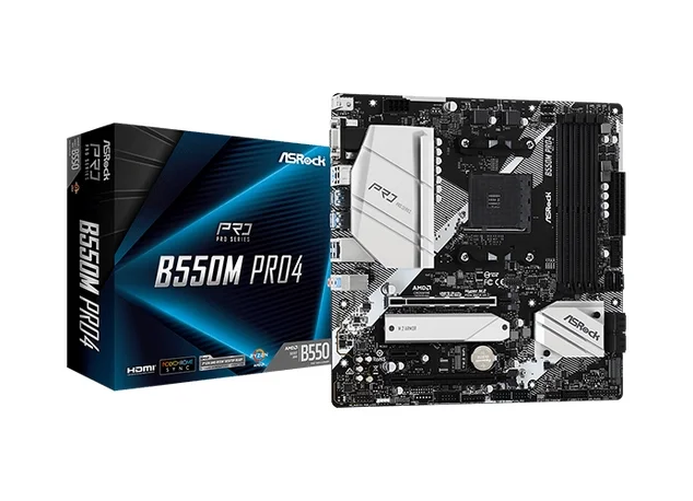 Материнская плата AM4 ASRock B550M PRO4 (mATX, 4xDDR4)