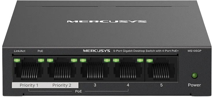 Коммутатор 5port Mercusys MS105GP