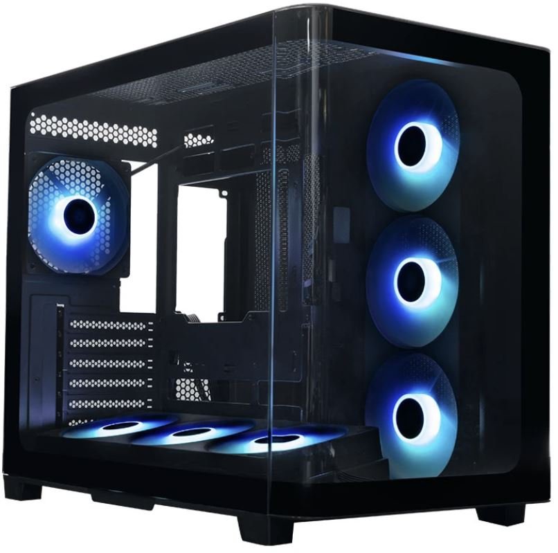 Корпус XASTRA QR500 7ARGB-FC-C6-UC, 7x 120mm ARGB, черный