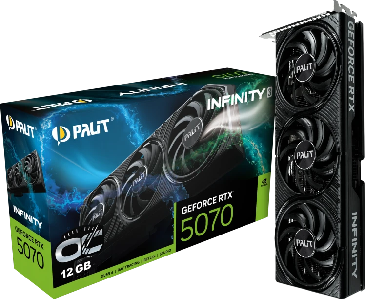 Видеокарта GeForce RTX 5070 12Gb Palit Infinity 3 OC NE75070S19K9-GB2050S
