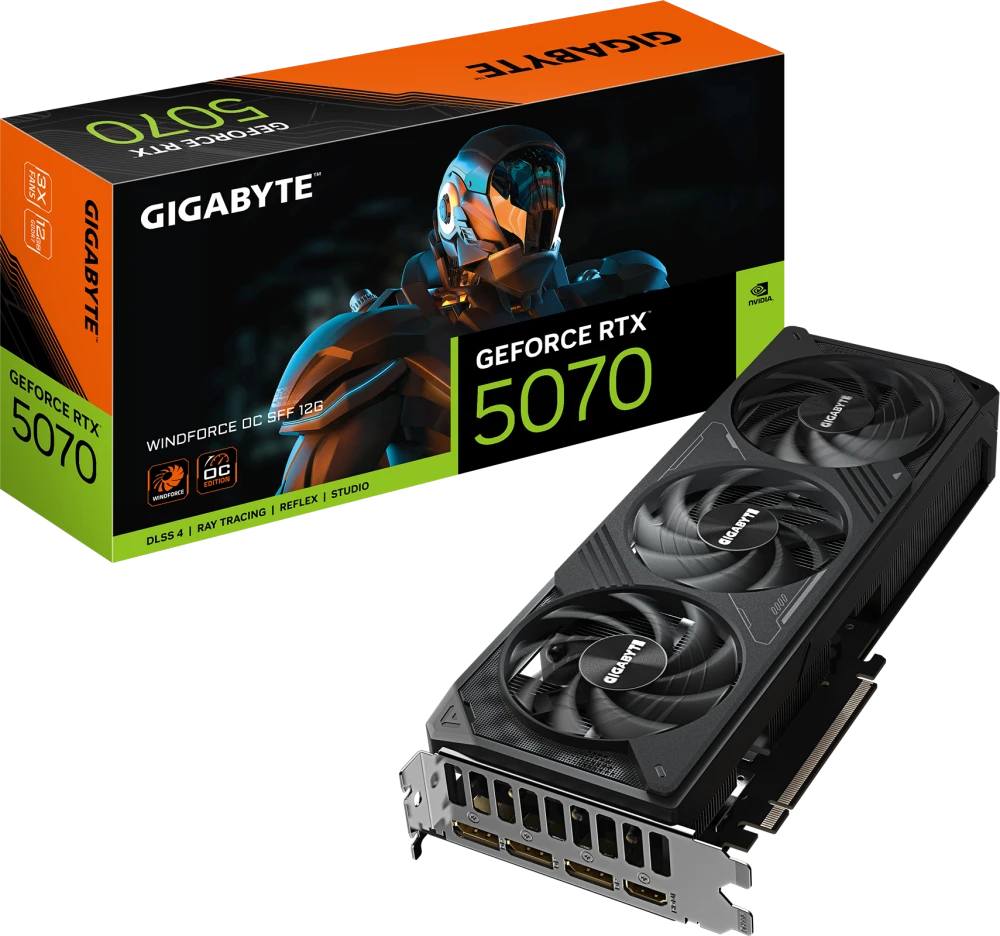 Видеокарта GeForce RTX 5070 12Gb Gigabyte GV-N5070WF3OC-12GD