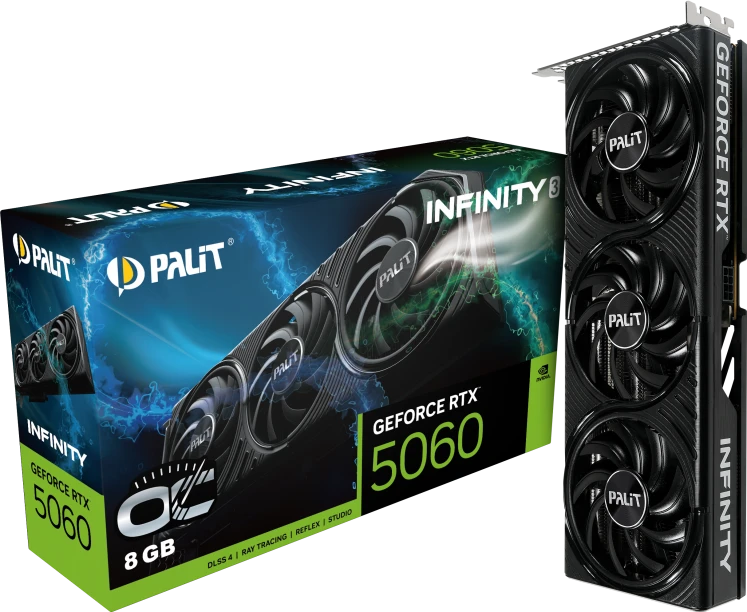 Видеокарта GeForce RTX 5060 8Gb Palit Infinity 3 OC NE75060T19P1-GB2063S