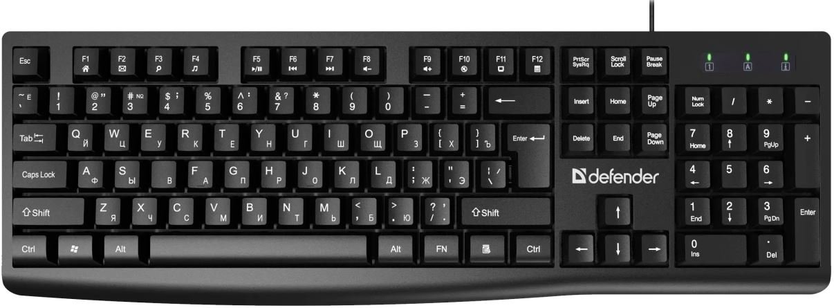 Клавиатура Defender Navigator HB-138, USB Type-A, чёрный