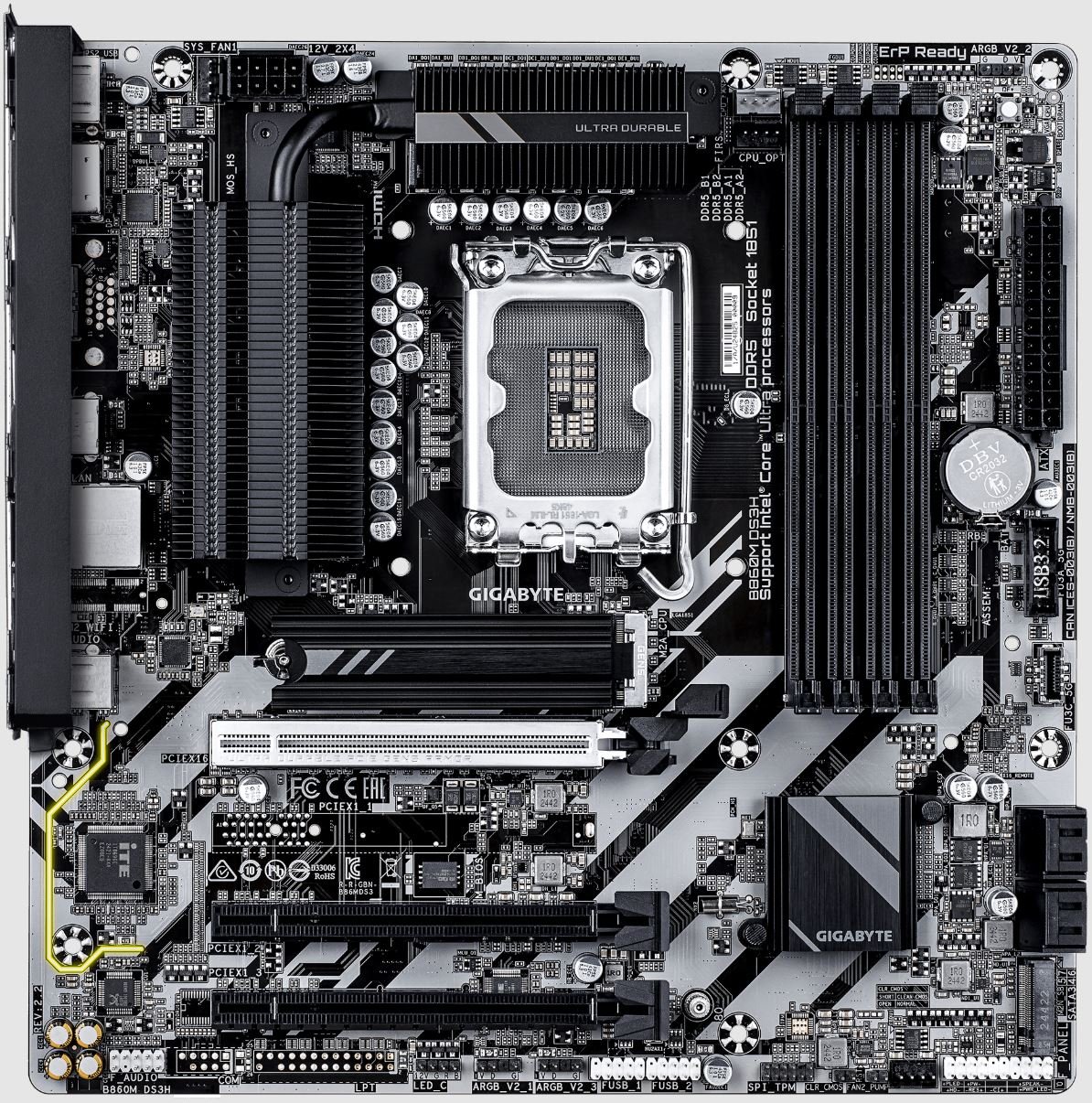 Материнская плата 1851 Gigabyte B860M DS3H (mATX, 4xDDR5)