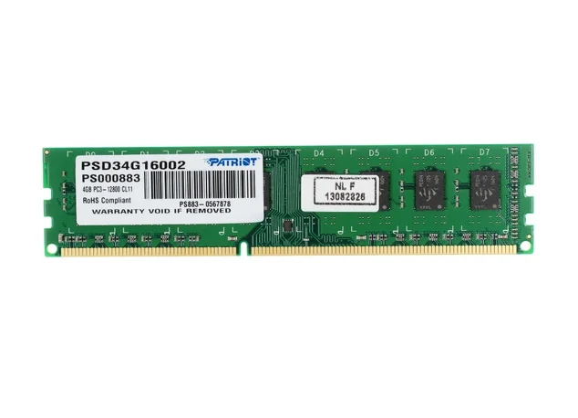 Б/у Модуль памяти DDR3 4GB Patriot Signature Line 1600MHz CL11 (PSD34G16002)