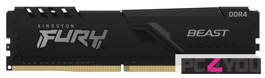 Модуль памяти DDR4 16Gb Kingston 3200 Fury Beast KF432C16BB/16