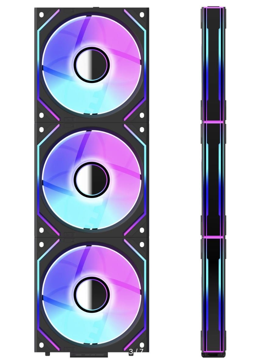 Кулер для корпуса 120mm Jungle Leopard Black (120 x 3)