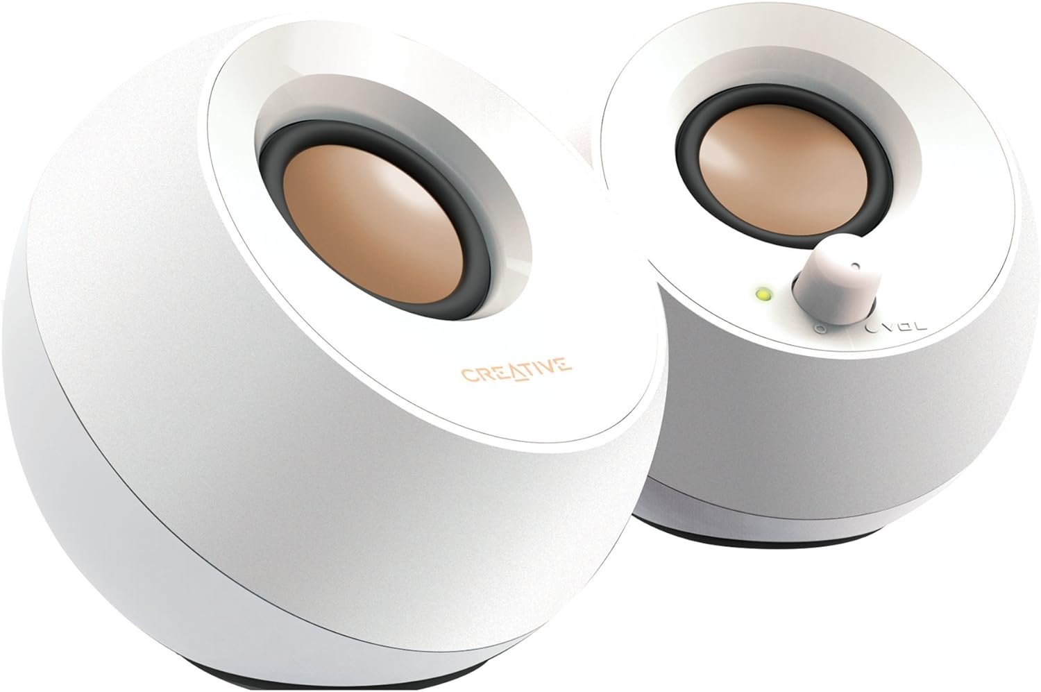 Колонки 2.0 Creative Pebble MF1680, 4.4 Вт, белый
