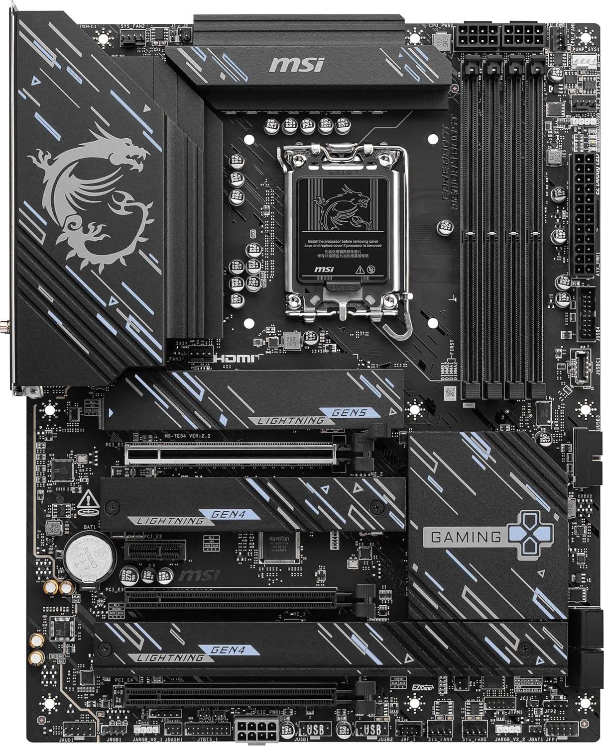 Материнская плата LGA 1851 MSI Z890 GAMING PLUS WIFI (ATX, 4xDDR5)