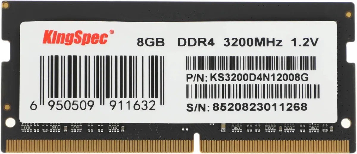 Модуль памяти SODIMM DDR4 8GB Kingspec 3200 KS3200D4N12008G