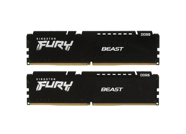 Б/у Модуль памяти DDR5 32GB (2x16GB) Kingston FURY Beast XMP 5200MHz CL40 (KF552C40BBK2-32)