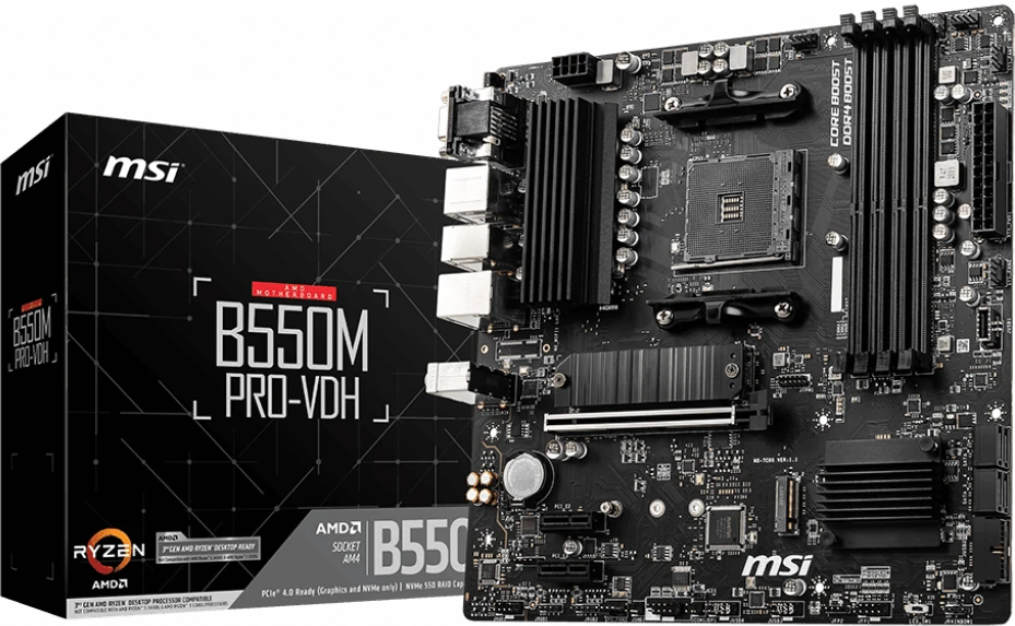 Материнская плата AM4 MSI B550M PRO-VDH