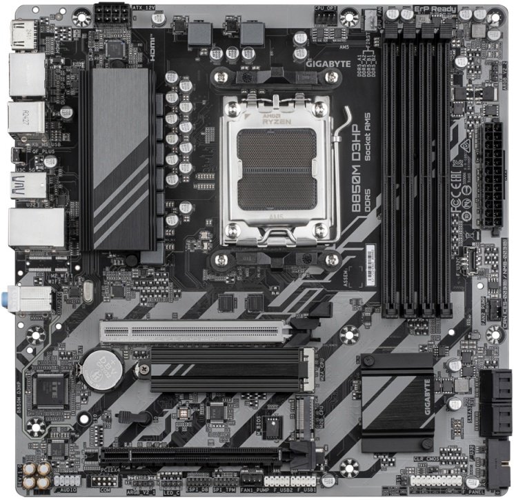 Материнская плата AM5 GIGABYTE B850M D3HP (mATX, 4xDDR5)