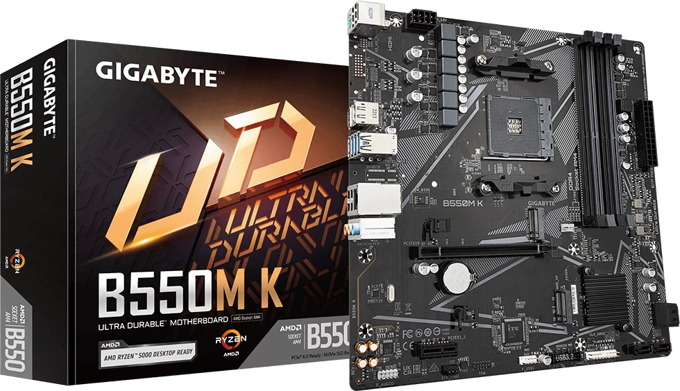 Материнская плата AM4 Gigabyte B550M-K