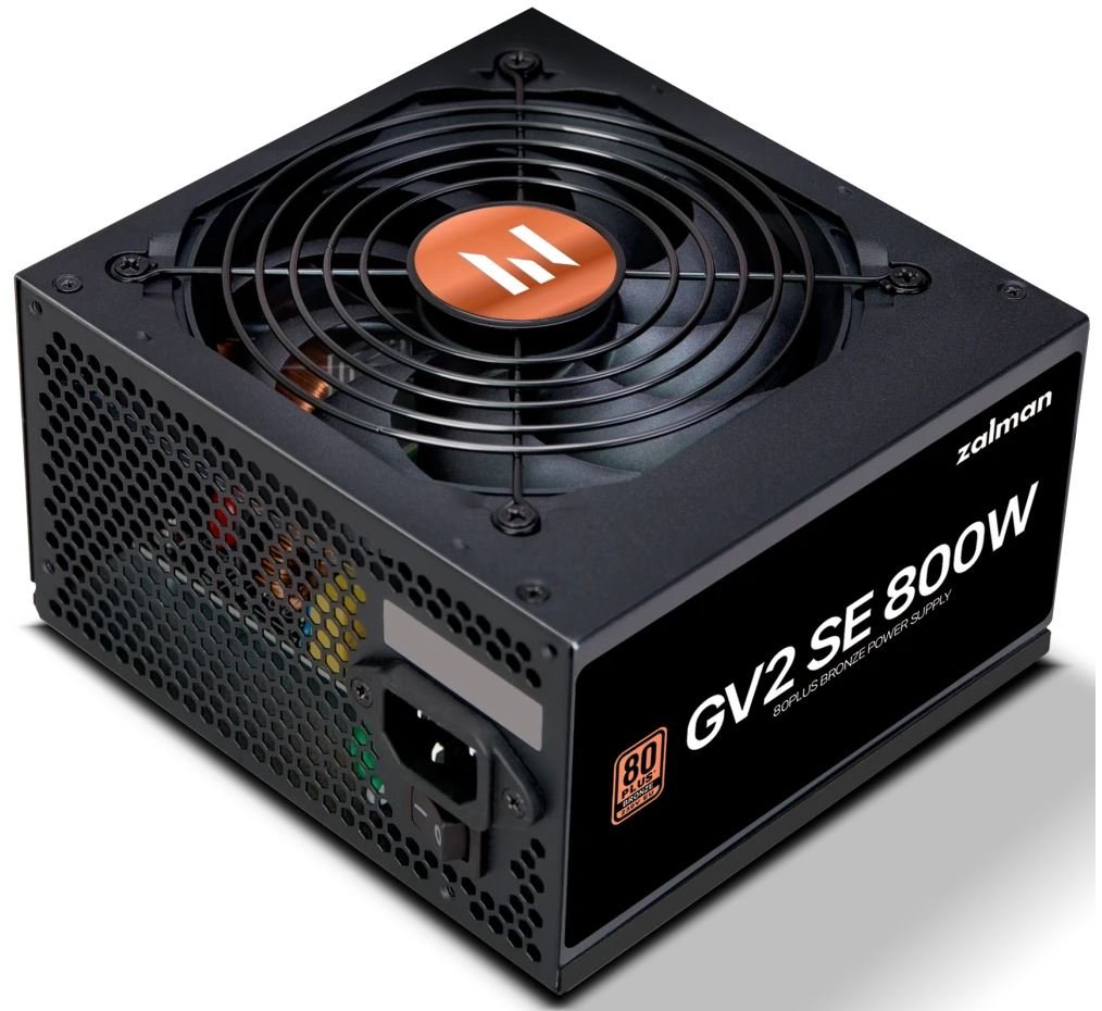 Блок питания ATX 800W Zalman GV2SE (ZM800-GV2SE) 80+ Bronze, черный