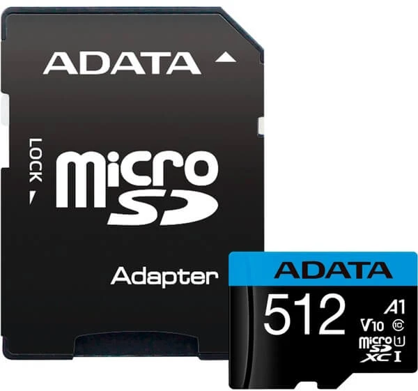 Карта памяти MicroSDXC 512Gb Adata AUSDX512GUICL10A1-RA1