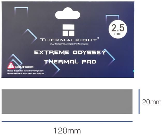 Термопрокладка Thermalright EXTREME ODYSSEY 120x20x2.5 мм