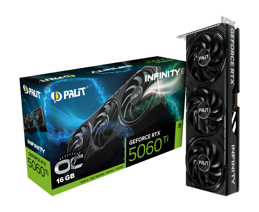Видеокарта GeForce RTX 5060Ti 16Gb Palit Infinity 3 OC NE7506TS19T1-GB2061S